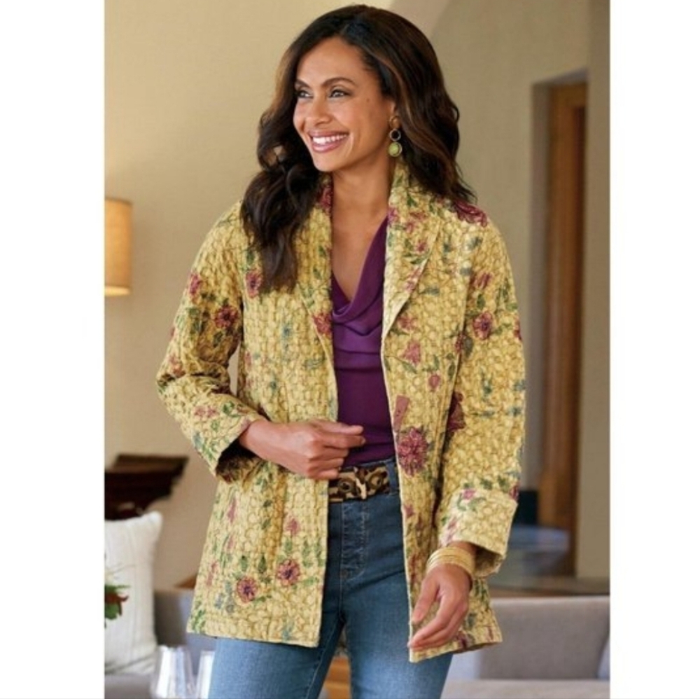 NWT SOFT SURROUNDINGS Floral Phoenicia Jacket - Picture 1 of 6